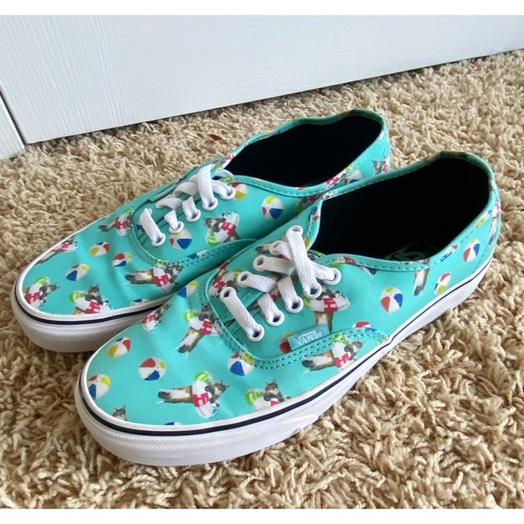 Vans Shoes - Vans size 9 Tiffany blue flats